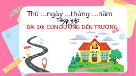Giáo án điện tử Tiếng Việt 3 Tập 1 Bài 10 Kết nối tri thức: Con đường đến trường - Đọc