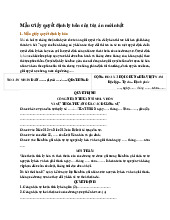 Mẫu Giấy quyết định ly hôn của tòa án mới nhất