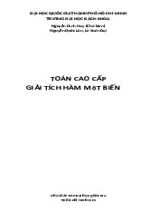 Giáo Trình Giải Tích 1 - Tài Liệu Học Tập Đại Học Bách Khoa