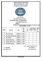 Xây dựng chương trình quản lý sản phẩm công nghệ cho Siêu thị Điện máy xanh | Bài tập lớn Lập trình Python