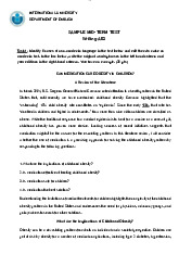 Sample Midterm Test | Môn Writing AE2 - Trường Đại học Quốc tế, Đại học Quốc gia Thành phố Hồ Chí Minh