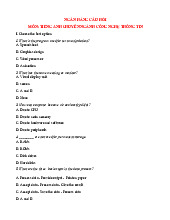 Ngân hàng câu hỏi chuyên ngành công nghệ thông tin | Môn Tiếng anh chuyên ngành - Trường Cao đẳng công thương Việt Nam