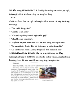 Giải SGK Giáo dục công dân 8 bài 3: Lao động cần cù, sáng tạo | Cánh diều