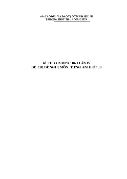 Đề thi Olympic 10 tháng 3 lần thứ 3 môn Tiếng Anh năm 2019 môn Tiếng Anh 10 THPT Cao Nguyên