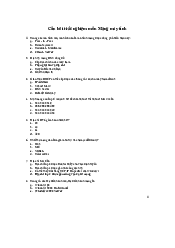 Đáp án 120 câu hỏi trắc nghiệm Mạng máy tính | Đại học Bách Khoa Hà Nội