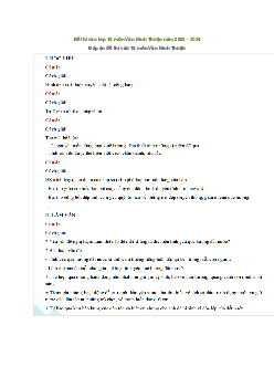 Đề thi vào 10 môn Ngữ văn năm 2023 - 2024 sở GD&ĐT Ninh Thuận