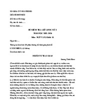 Đề thi giữa kì 1 môn Văn lớp 11 THPT Chuyên Trần Phú 2025