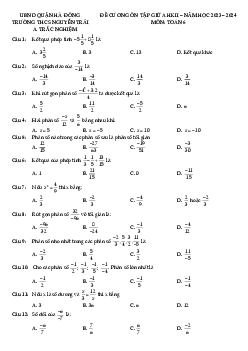 Đề cương giữa HK2 Toán 6 năm 2023 – 2024 trường THCS Nguyễn Trãi – Hà Nội