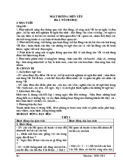 Bài 3: Mái ấm trường mến yêu| Giáo án Tiếng Việt 1 | Kết nối tri thức với cuộc sống (Cả năm)