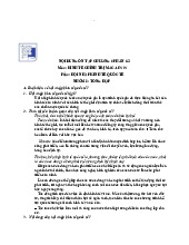 Nội dung ôn tập  chương 6 phần 6 | Đại học Xây Dựng Hà Nội