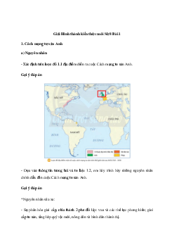 Lịch sử 8 Bài 1: Các cuộc cách mạng tư sản ở châu Âu và Bắc Mỹ - Chân trời sáng tạo