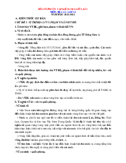 Đề cương ôn tập Địa lí 12 giữa học kỳ 1 gồm phần kiến thức cơ bản và trắc nghiệm