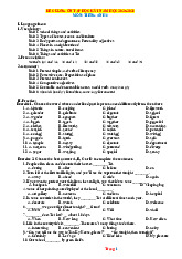 Đề Cương Ôn Tập Cuối Học Kỳ 1 Tiếng Anh 6 Global Success 2025-2026 Có Đáp Án