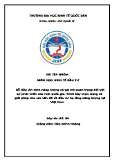 An Ninh Năng Lượng và Đầu Tư Hạ Tầng Tại Việt Nam | Môn Kinh tế đầu tư - Đại học Kinh Tế Quốc Dân