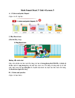 Sách Smart Start 3 Unit 4 Home Lesson 3