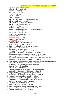Chuyên đề cụm động từ - Tài liệu ôn thi vào 10 môn Tiếng Anh(giải chi tiết)