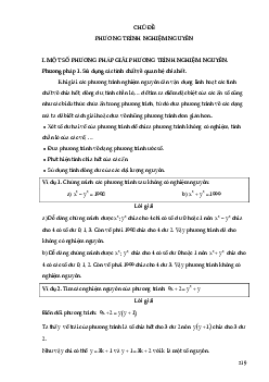 Một số phương pháp giải bài toán phương trình nghiệm nguyên