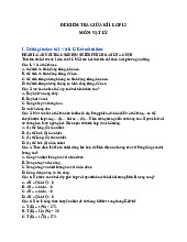 Đề thi giữa kì 1 Vật lí 12 Kết nối tri thức