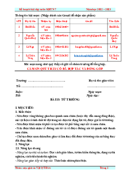 Giáo án Khoa học tự nhiên 7 Vật lí Bài 15: Từ Trường | Cánh diều