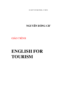 Giáo trình Tiếng anh du lịch | Trường Đại học Khoa học, Đại học Thái Nguyên