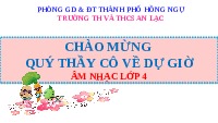 Giáo án điện tử Âm nhạc 4 Chủ đề 6 Chân trời sáng tạo: Ôn tập bài hát Bàn tay mẹ - Nhạc cụ tiết tấu