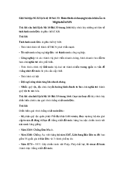 Giải bài tập SGK Lịch sử 10 bài 33