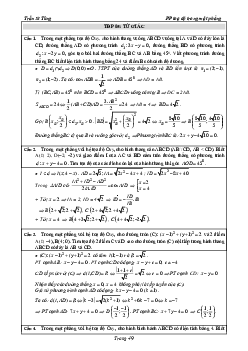 32 bài tập tọa độ phẳng có lời giải – phần tứ giác – Trần Sĩ Tùng