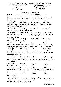 Đề thi HK2 Toán 12 năm 2020 – 2021 trường chuyên Nguyễn Huệ – Hà Nội