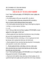 Tổng hợp trắc nghiệm phần luật doanh nghiệp (nguồn DH TDT)
