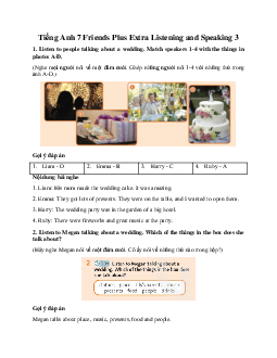 Tiếng Anh 7 Friends Plus Extra Listening and Speaking 3