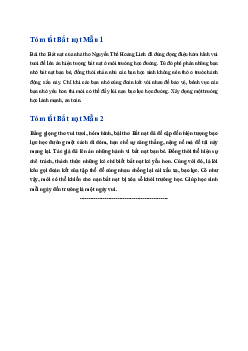 Tóm tắt Bắt nạt hay, ngắn ngất | Ngữ văn 6 Kết nối tri thức