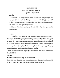Bài tập nhóm học phần học phần Luật hình sự