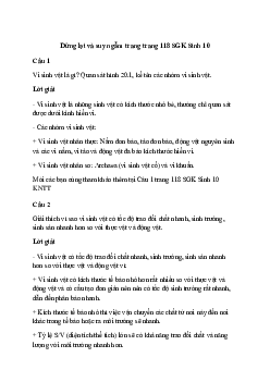 Sinh học 10 Bài 20: Sự đa dạng và phương pháp nghiên cứu vi sinh vật - Kết Nối Tri Thức