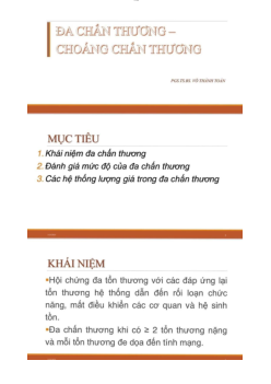 Bài giảng về Đa chấn thương và Choáng chấn thương