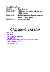 Ôn tập các dạng bài tập - Mạng máy tính | Trường Đại học Khoa học Tự nhiên, Đại học Quốc gia HCM