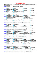 Ôn tổng hợp 50 câu - Practice Questions and Answers | Môn Ngữ pháp căn bản 1 - Đại học Cần Thơ