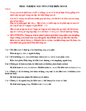 Tổng hợp 250 Câu trắc nghiệm Nguyên lý hệ điều hành | Trường Đại học Khoa học, Đại học Thái Nguyên