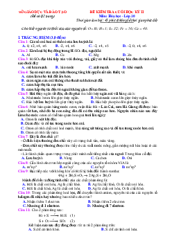 Đề ôn thi hk2 môn hóa 10 năm 2022 có đáp án (đề 1)