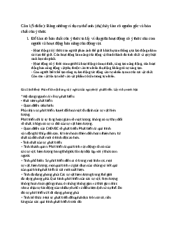 Câu hỏi ôn tập triết học (TH2021)