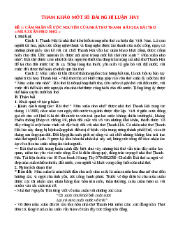 Chuyên đề Tham khảo một số bài nghị luận bồi dưỡng HSG Ngữ văn 7