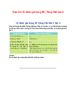 Soạn bài Tự đánh giá trang 58 | Tiếng Việt Lớp 3 Tập 2 Cánh diều
