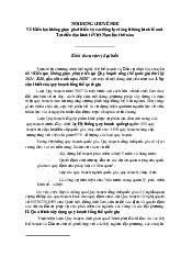 Về Kiến tạo không gian phát triển và các động lực tăng trưởng kinh tế mới Tại diễn đàn kinh tế Việt Nam lần thứ năm môn Kinh tế vi mô | Học viện Nông nghiệp Việt Nam