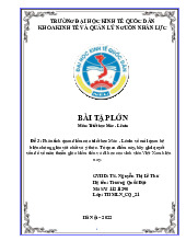 Phân tích quan điểm của triết học Mác - Lênin về mối quan hệ biện chứng giữa vật chất và ý thức. Từ quan điểm này, hãy giải quyết vấn đề về mâu thuẫn giữa kiếm tiền và đi học của sinh viên Việt Nam hiện nay | Bài tập lớn môn triết học mác - lênin