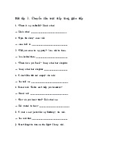 Bài tập 1: Chuyển Câu Trực Tiếp Sang Gián Tiếp | Trường Đại học Khoa Học Xã Hội và Nhân Văn, Đại học Quốc gia Hà Nội