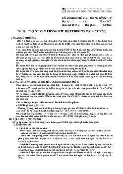 Đồ án "Đề tài: Cao ốc văn phòng kết hợp thương mai - dịch vụ"