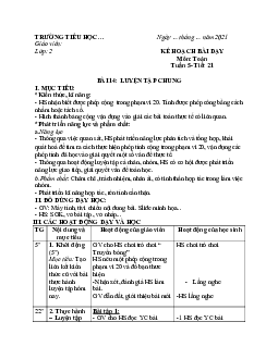 Giáo án Toán 2 sách Cánh diều (Cả năm) | Tuần 5
