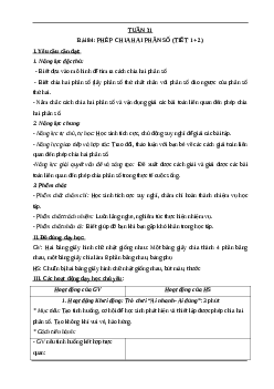 Giáo án Toán lớp 4 Tuần 31 | Cánh diều