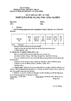 Đồ án "Thiết kế khung ngang nhà công nghiệp"