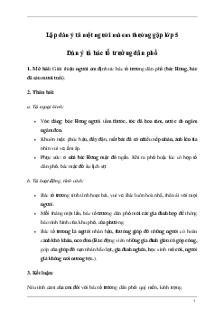 Dàn ý tả một người mà em thường gặp (7 mẫu) | Tập làm văn lớp 5