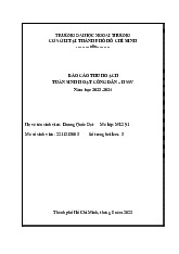 Báo cáo thu hoạch Tuần sinh hoạt công dân | Đại học Ngoại Thương